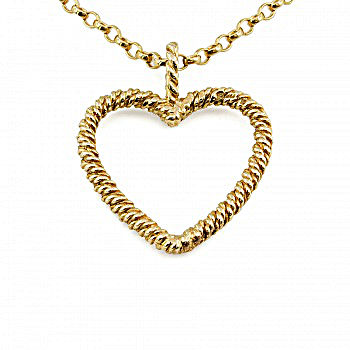 9ct gold 7g 15 inch Pendant with chain